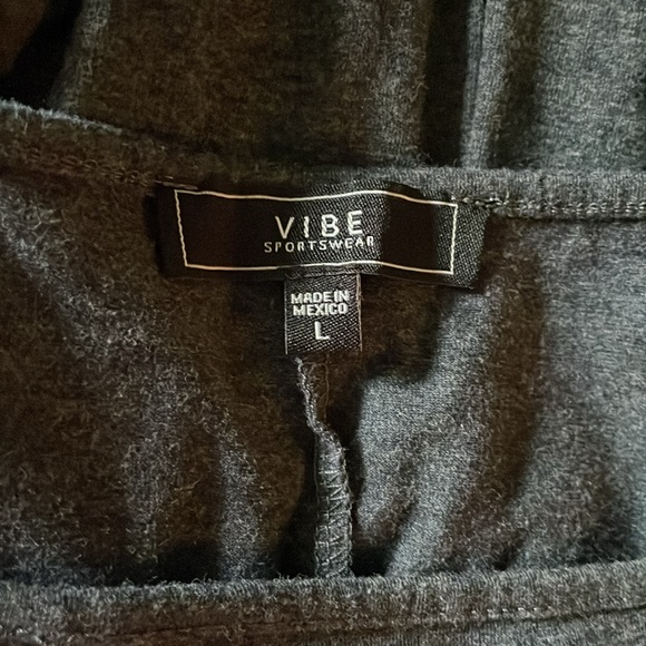Vibe Sportswear Black Sleeveless Jumpsuit with Scoop Neckline.  Size Large - Picture 3 of 3